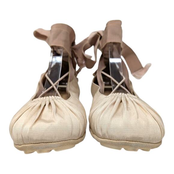 Christian Dior Spring 2019 ballet flat sneaker sneakerina ribbon ties pink 37 - Picture 7 of 15